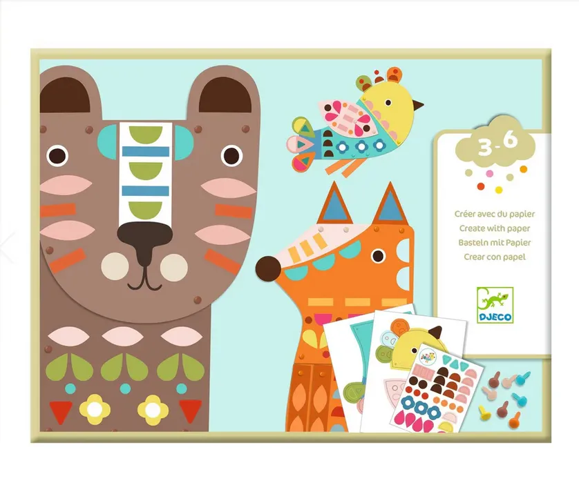 3 Giant Animals Collage Activity