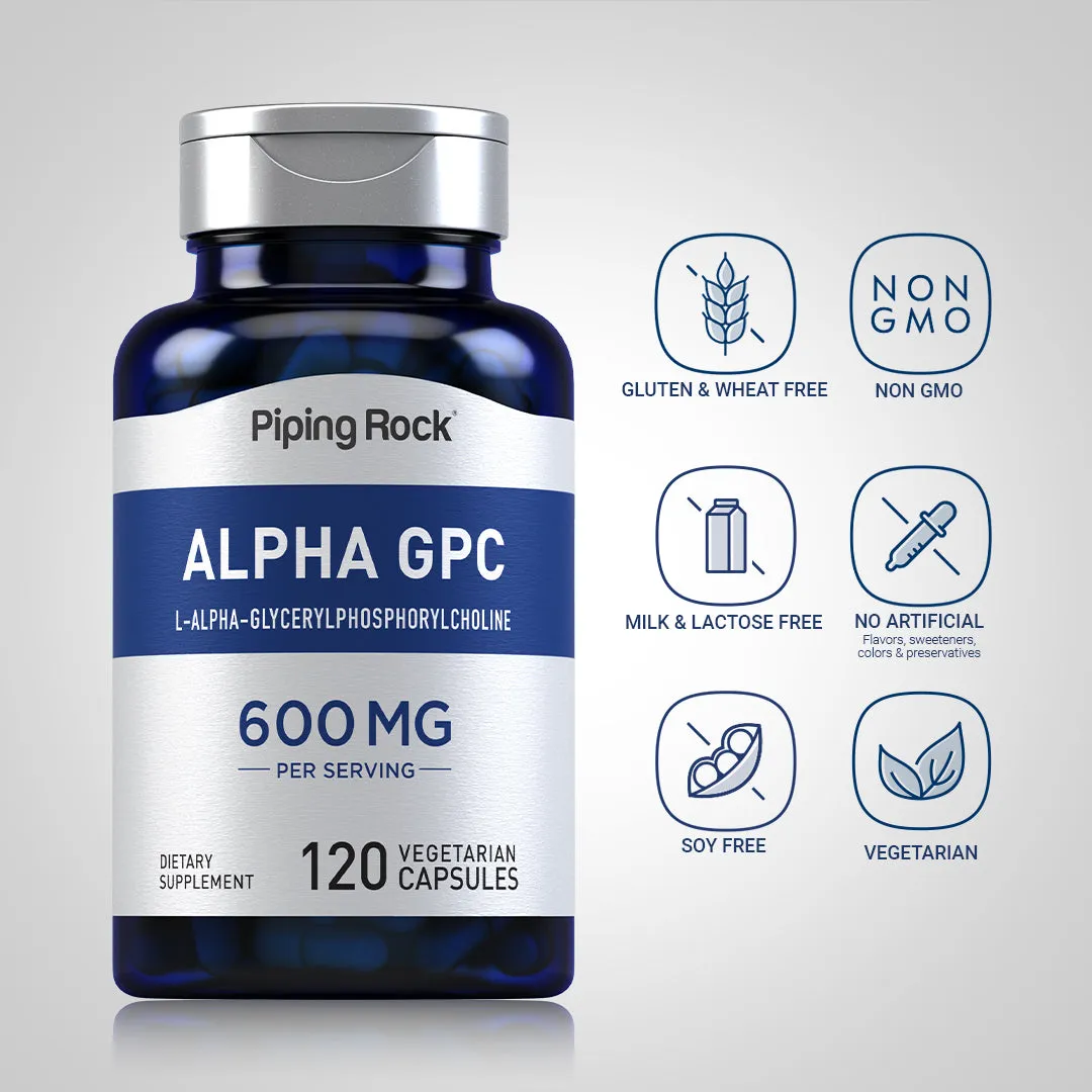 Alpha GPC, 600 mg (per serving), 120 Vegetarian Capsules