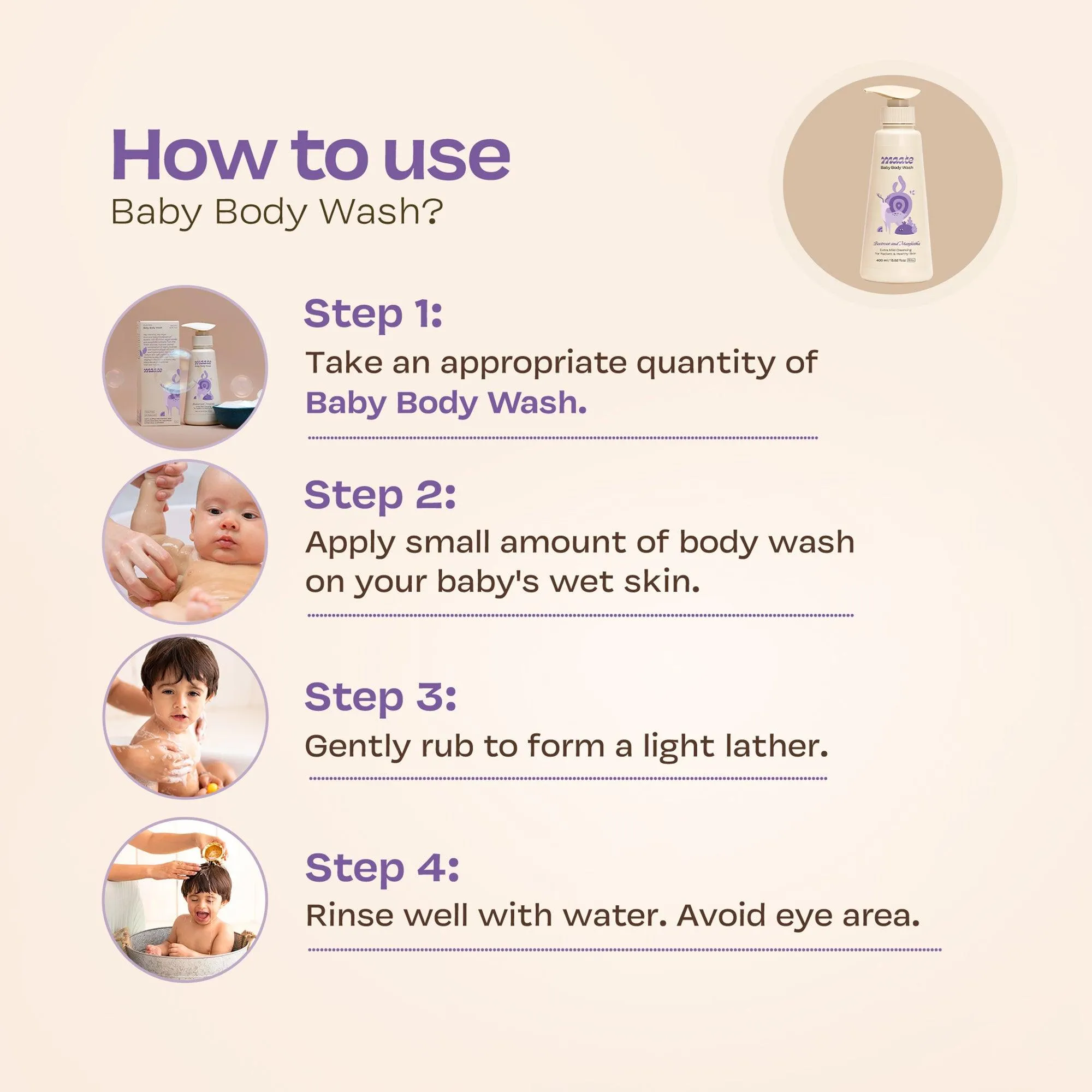 Baby Body Wash ph Balanced | Soap Free - 400 ML