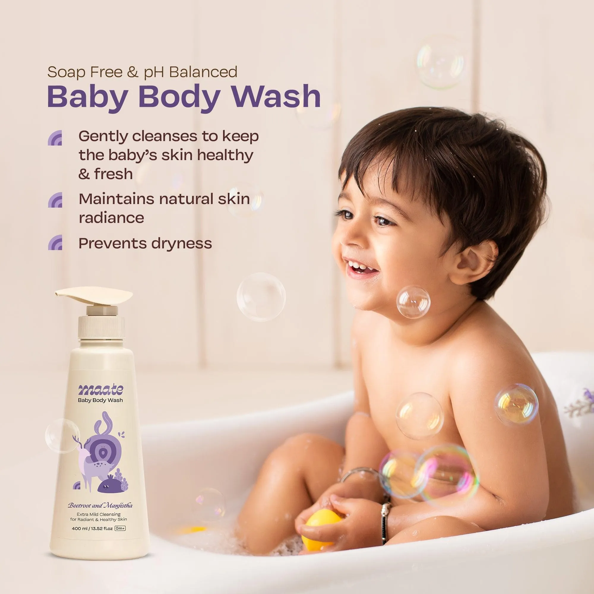 Baby Body Wash ph Balanced | Soap Free - 400 ML