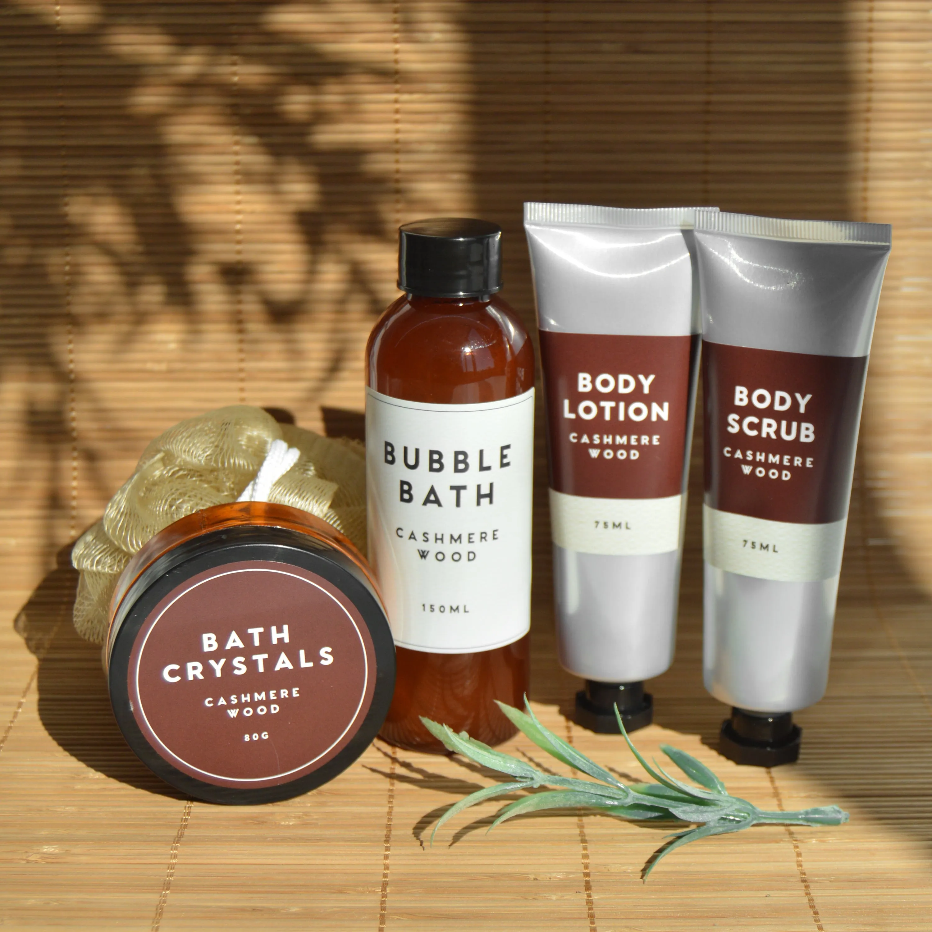 Bath Set of 5 - Bath Crystals, Bubble Bath, Body Lotion, Body Scrub & Exfoliator