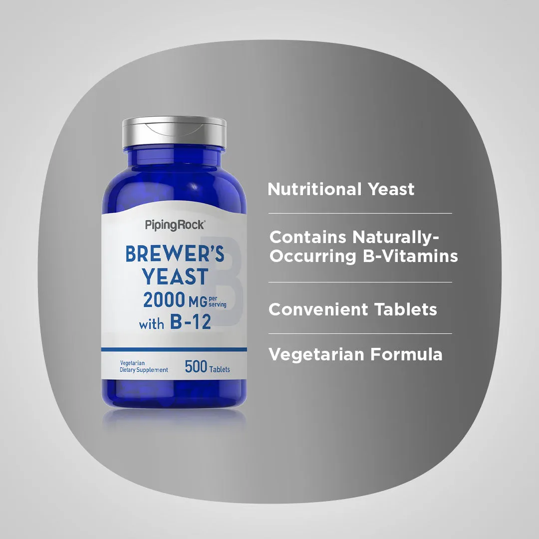 Brewer's Yeast, 2000 mg (per serving), 500 Tablets