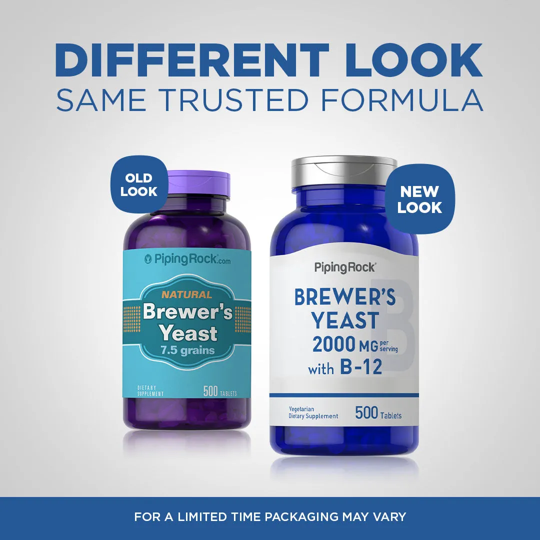 Brewer's Yeast, 2000 mg (per serving), 500 Tablets