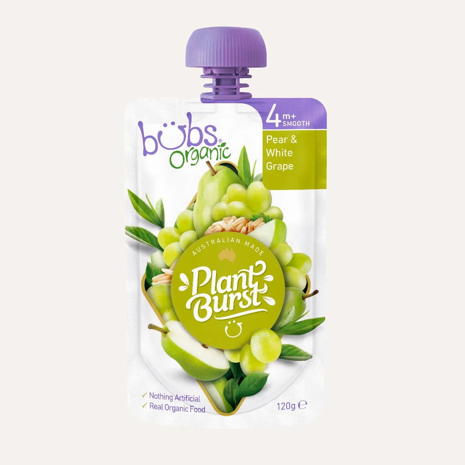 Bubs® Organic Pear and White Grape