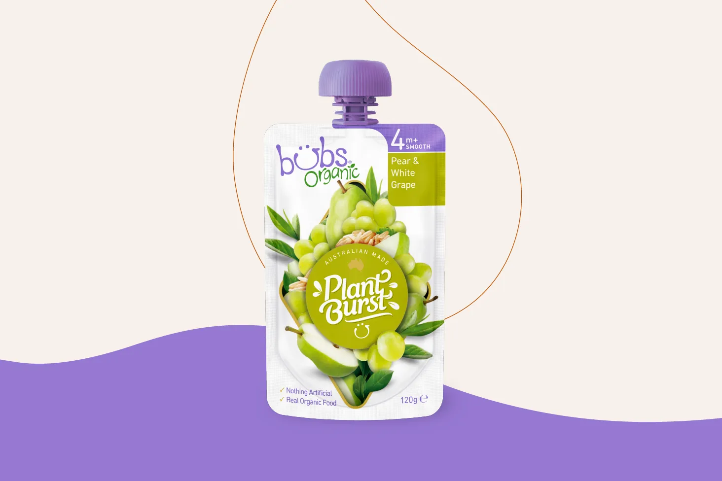 Bubs® Organic Pear and White Grape