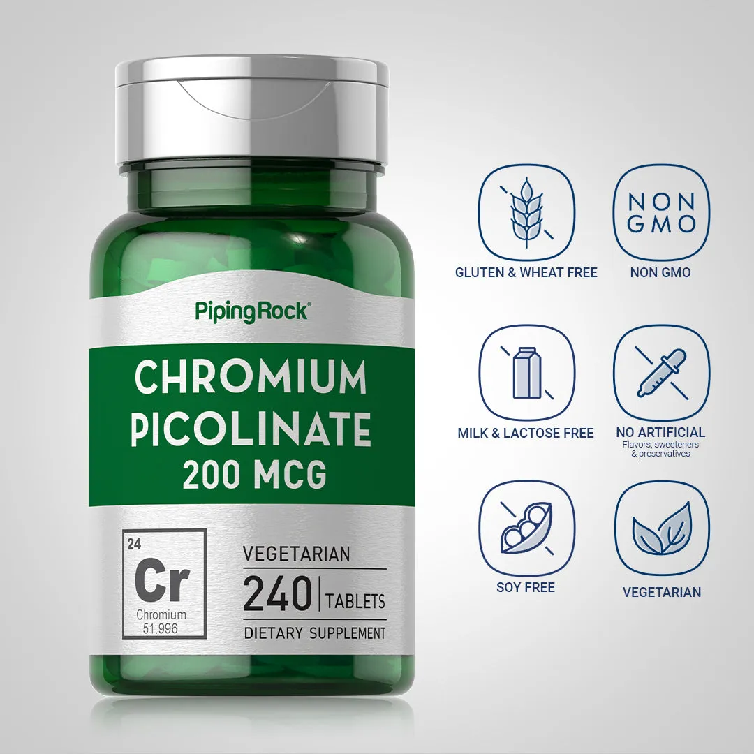 Chromium Picolinate, 200 mcg, 240 Tablets