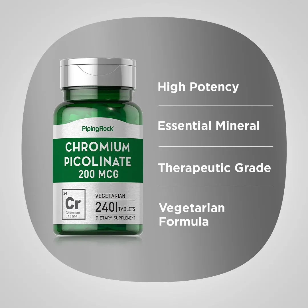 Chromium Picolinate, 200 mcg, 240 Tablets