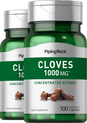 Cloves, 1000 mg, 100 Quick Release Capsules, 2  Bottles