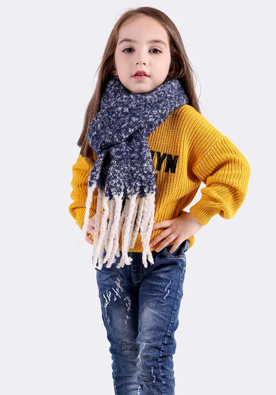 Cotton Knitted Tassel Scarf