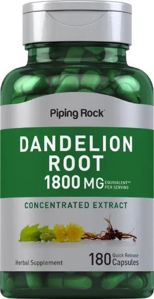 Dandelion Root, 1800 mg (per serving), 180 Quick Release Capsules