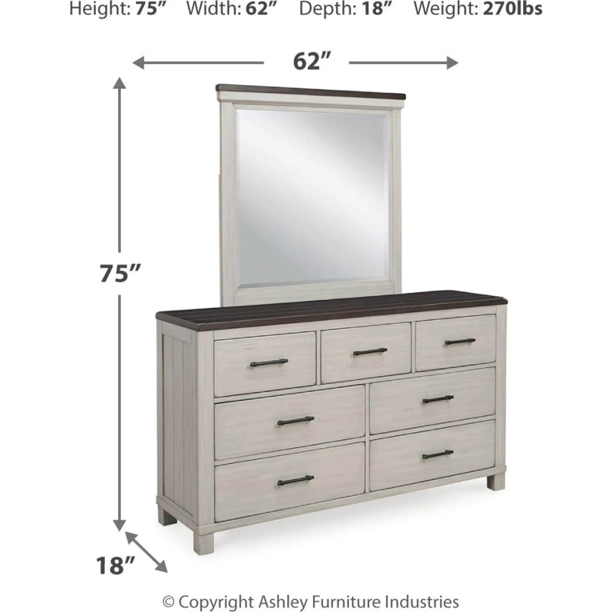 Darborn Dresser and Mirror