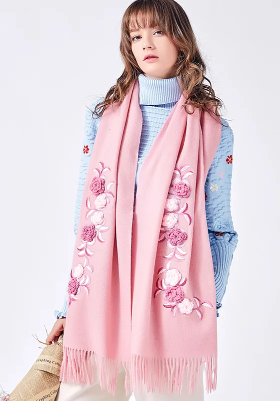 Embroidery Wool Scarf