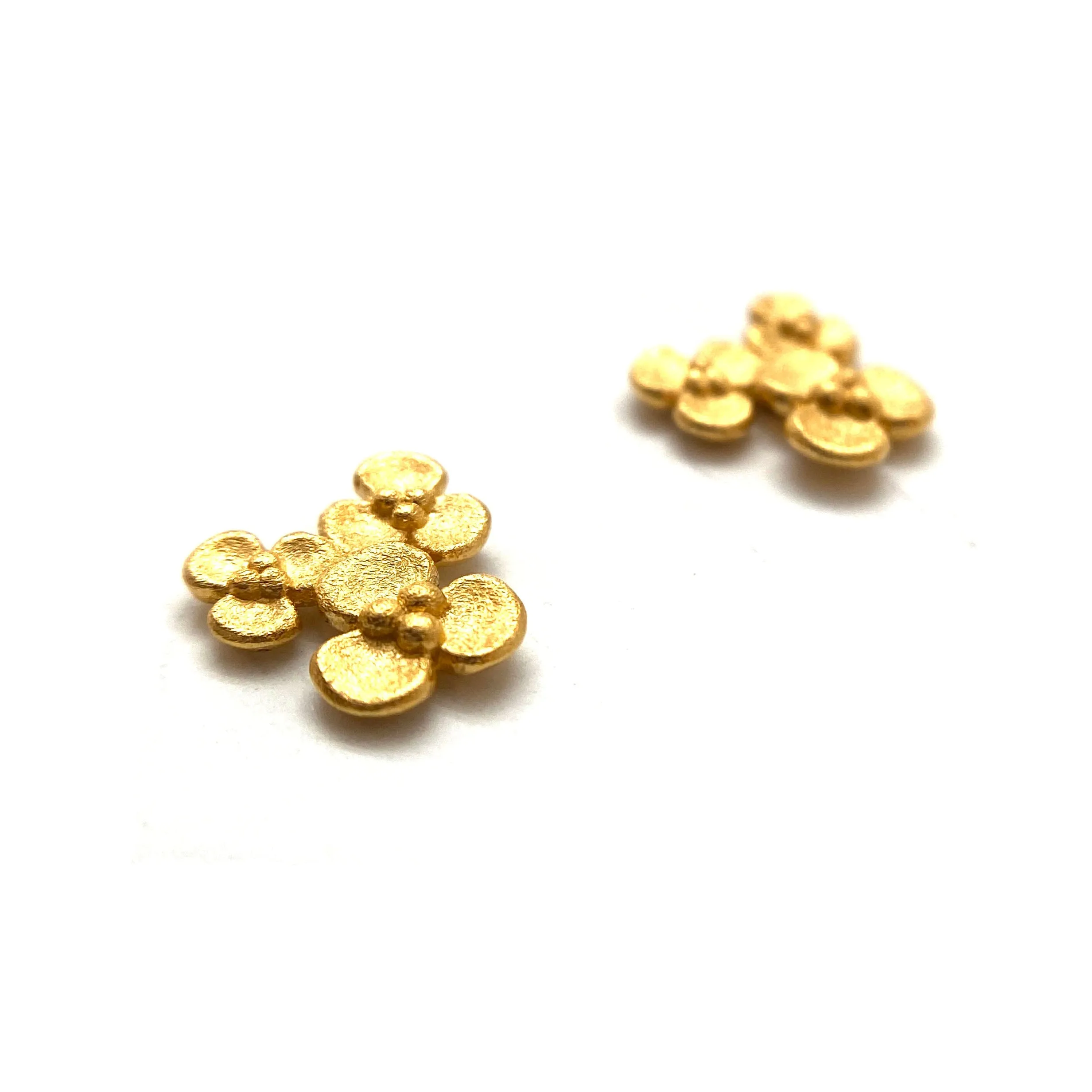 Gold Flowers Studs