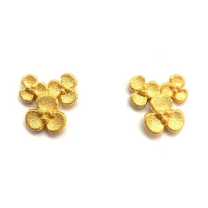 Gold Flowers Studs