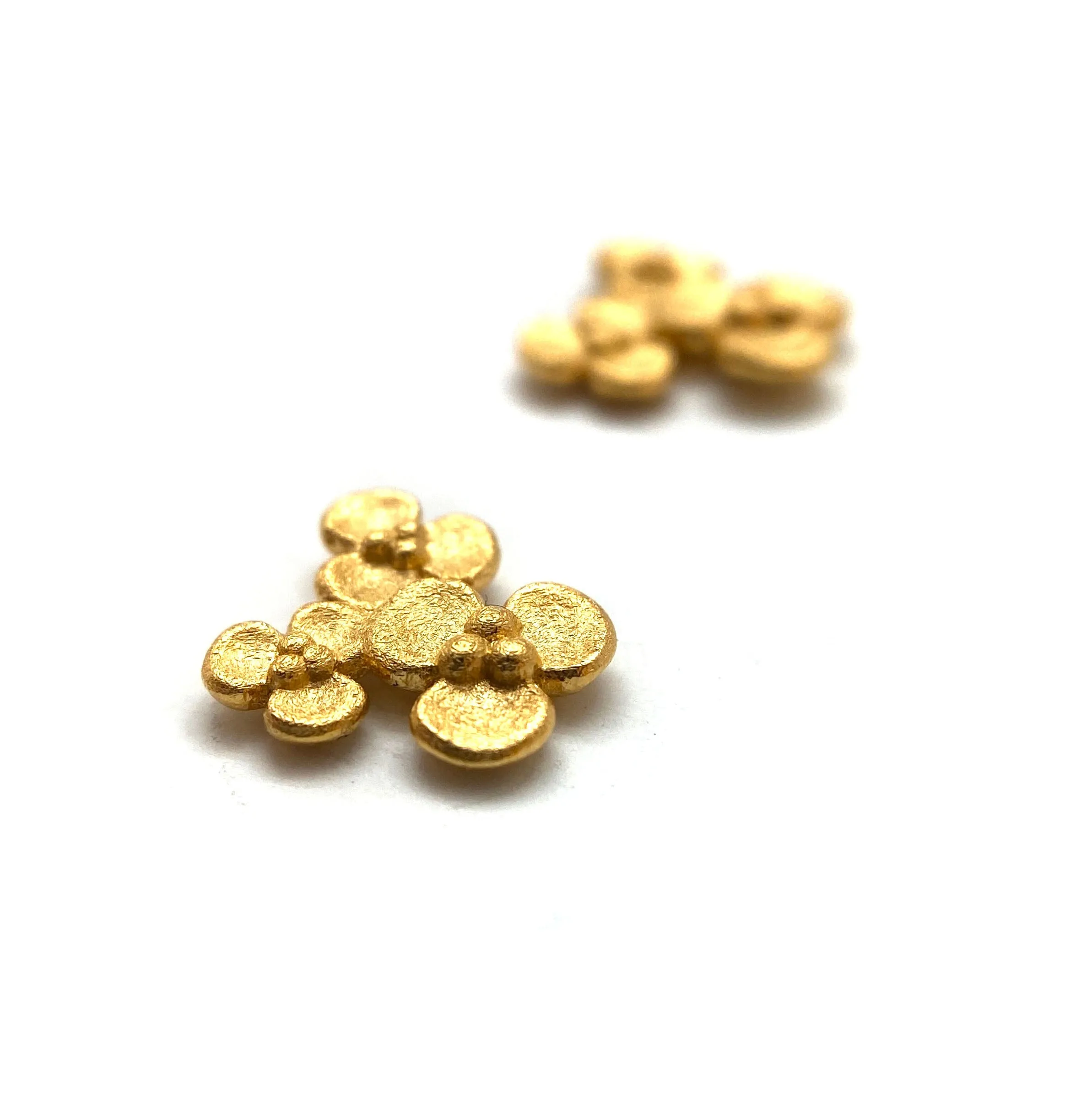 Gold Flowers Studs