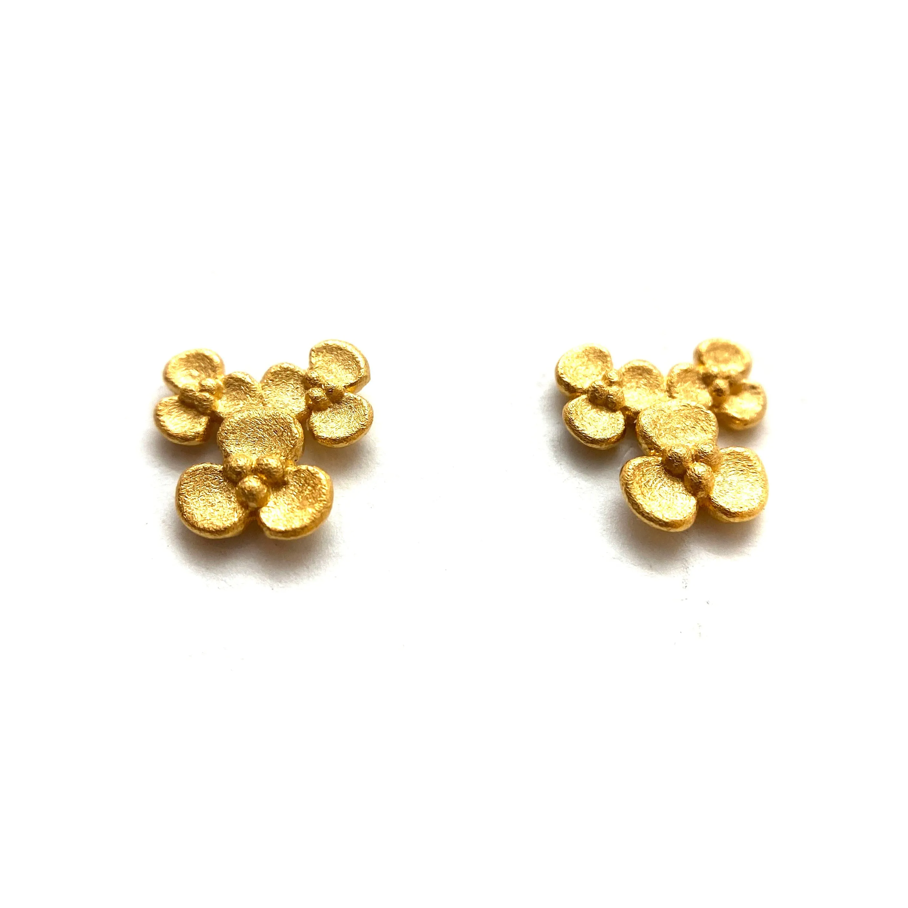 Gold Flowers Studs