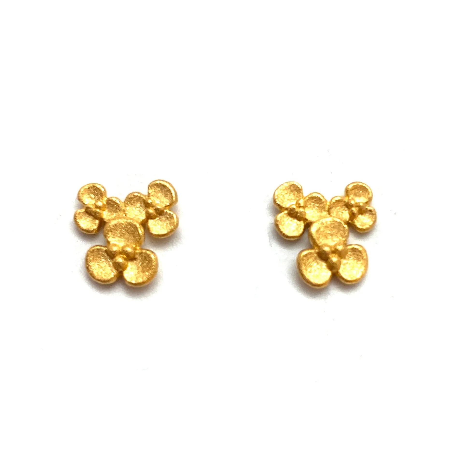 Gold Flowers Studs