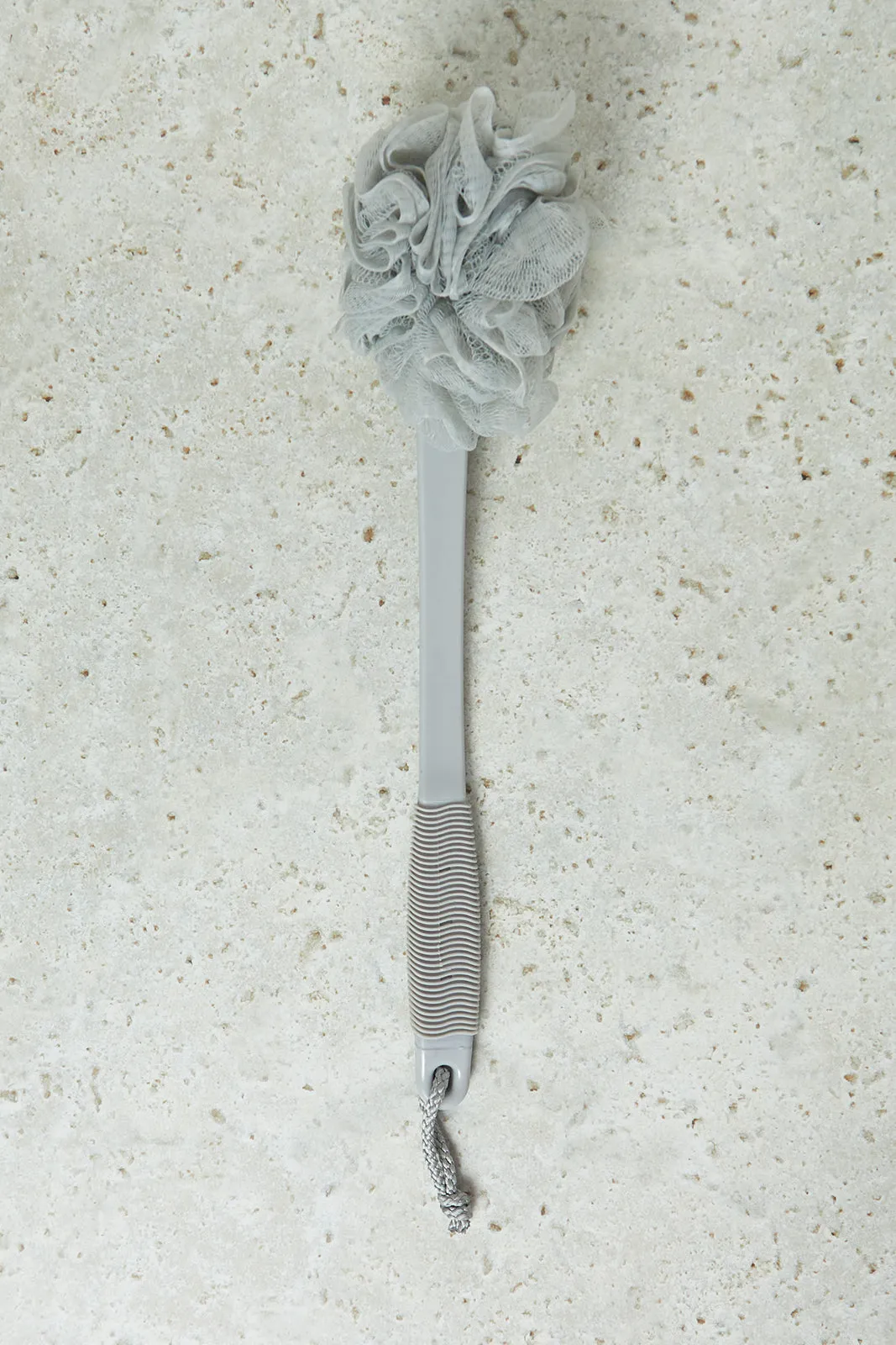 Grey Bath Mesh Ball and Long Handle