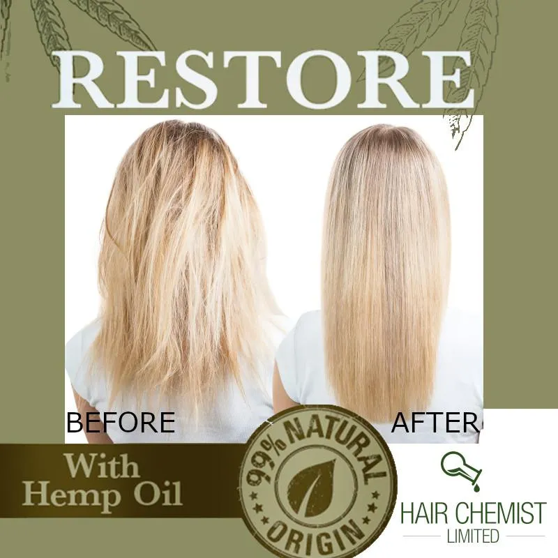 Hair Chemist Solutions Restore Hemp Hair Mask 1 oz. & Bonus Hair Oil Packet