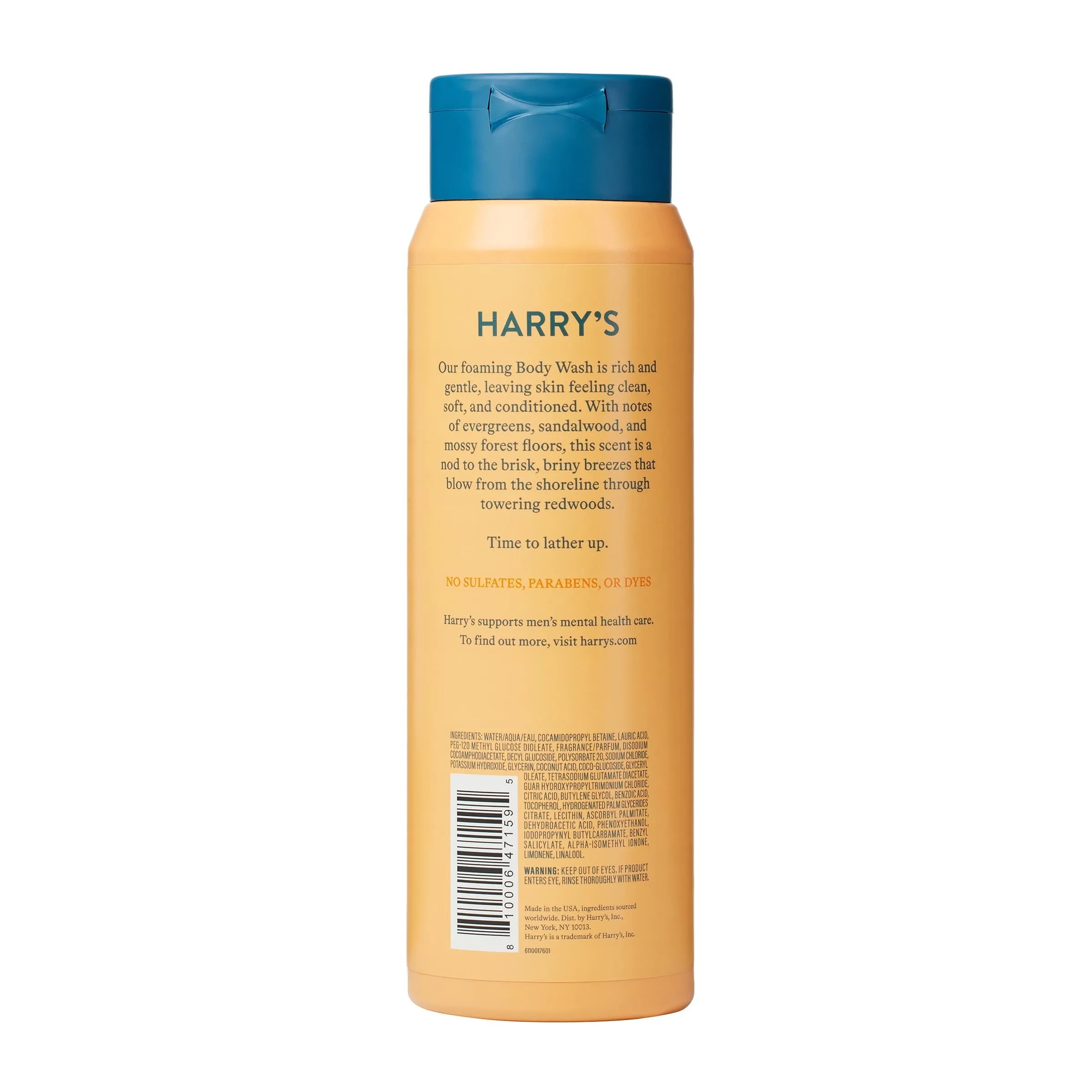 Harry's Men's Cleansing Body Wash, Redwood Scent, 16 fl oz