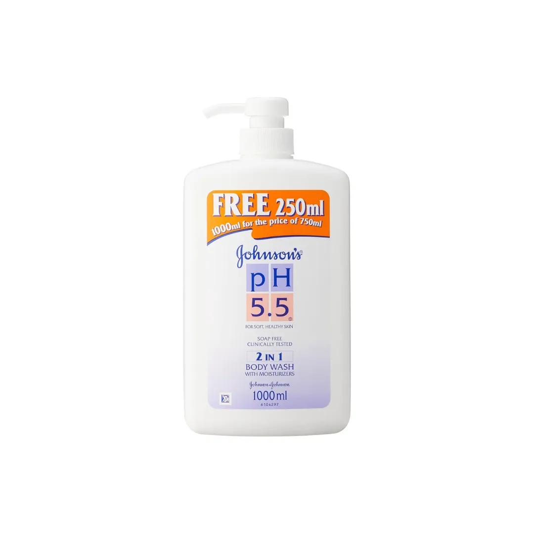 Johnson's PH 5.5 2 in 1 Body Wash with Moisturizers 1000ml – Hydrating & pH Balanced