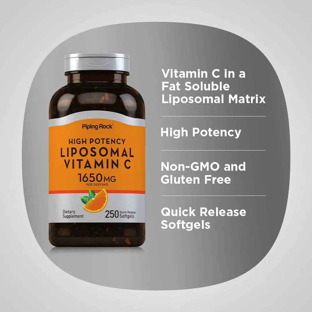 Liposomal Vitamin C Complex, 1650 mg (per serving), 250 Quick Release Softgels