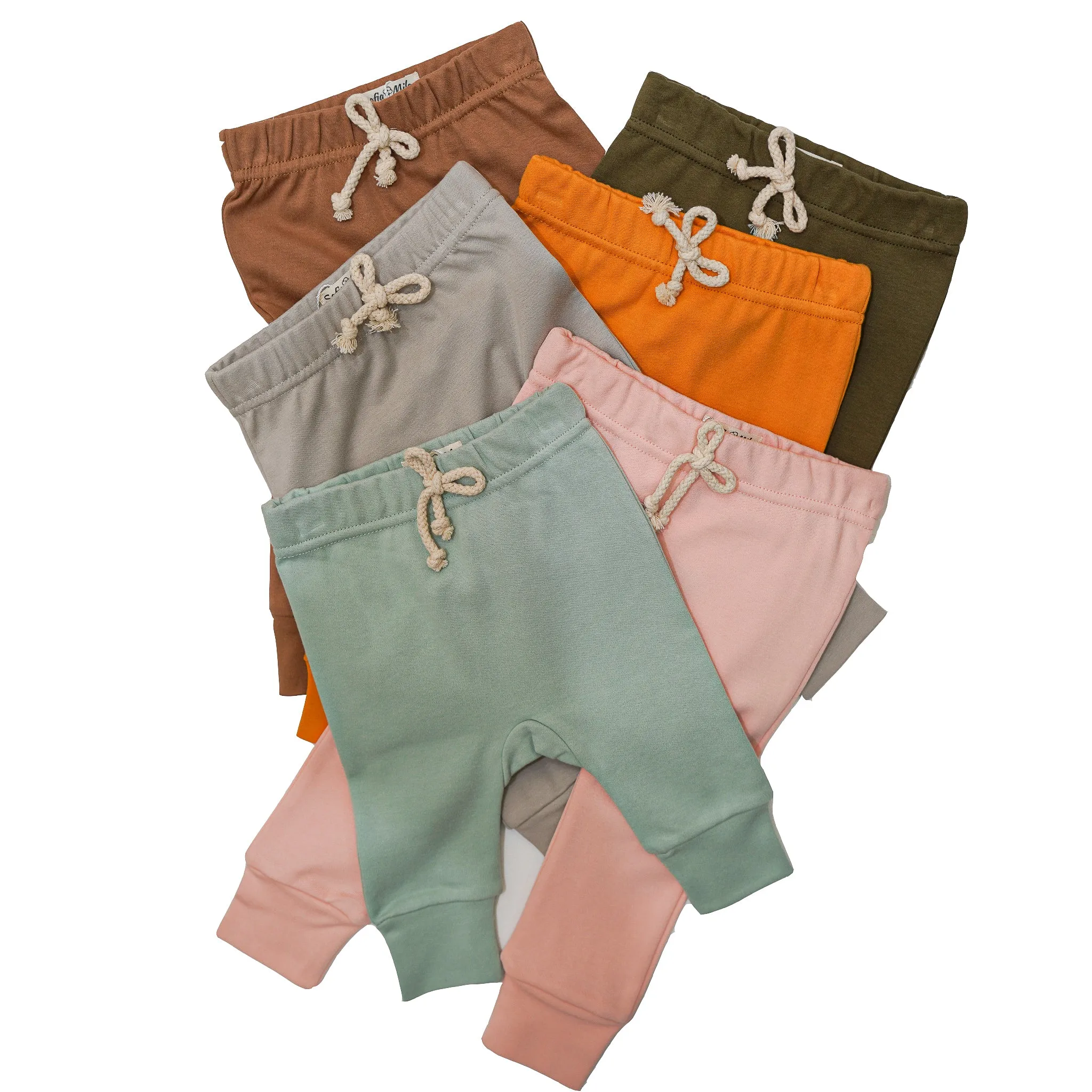 Organic Cotton Sweatpants with Adjustable Strings For Babies and Kids