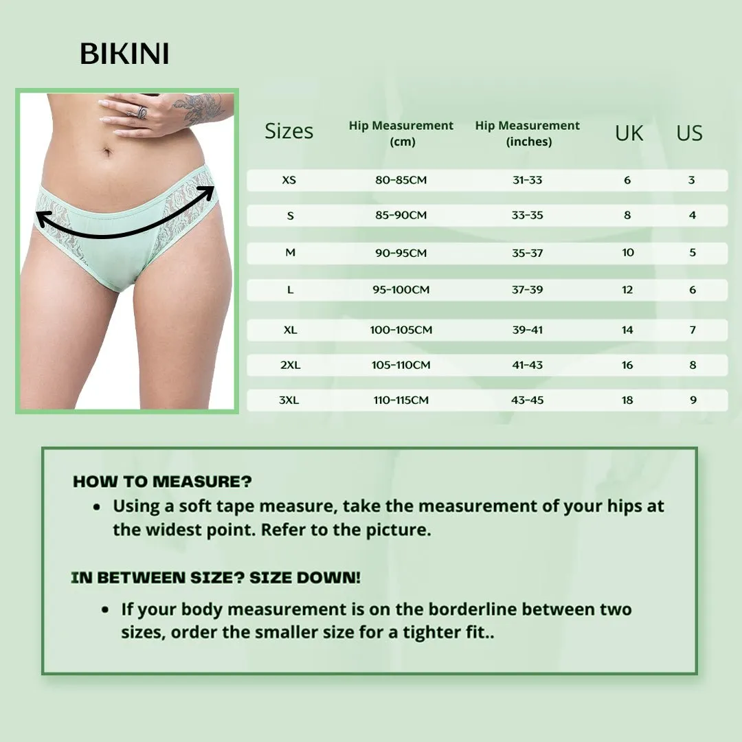 Organic Everyday Bikini Undies- Greenfig (3pc)