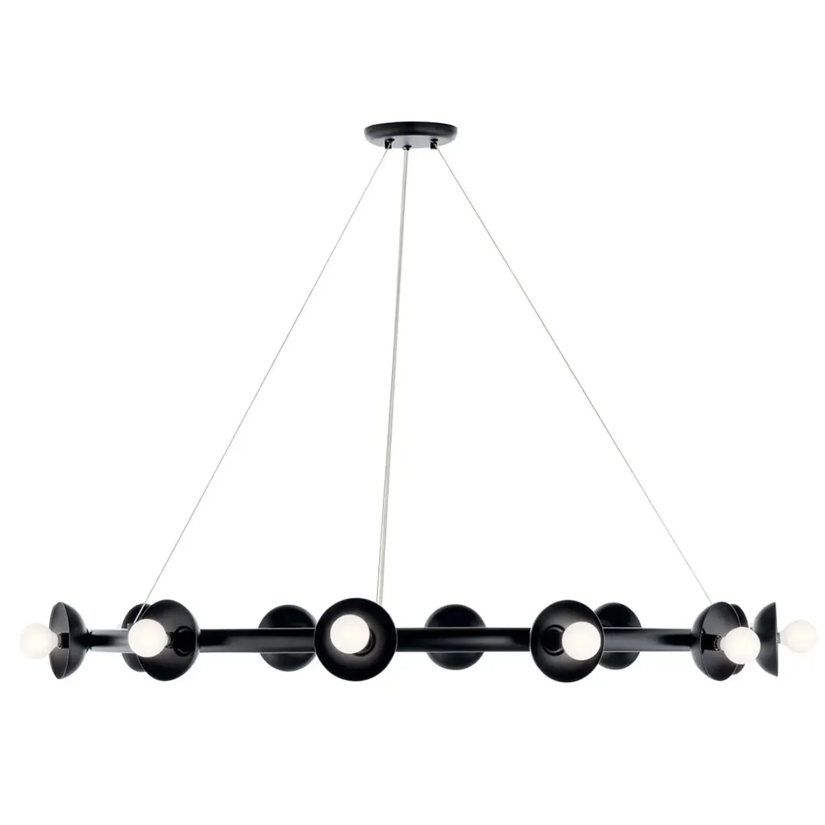 Palta 42" 12-Light Chandelier, Black Finish