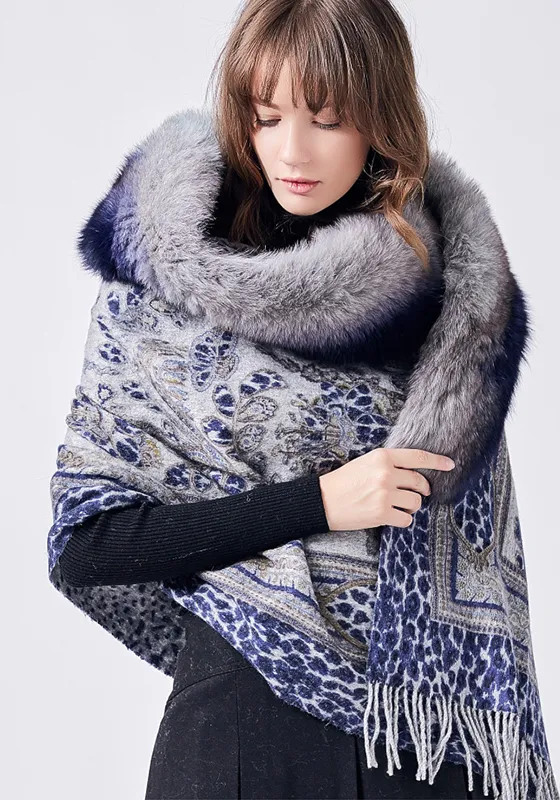 Real Fox Fur Luxury Scarf