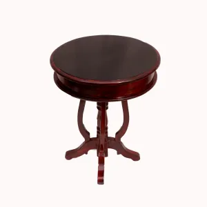 Rich Rounded End Table (Mahogany)