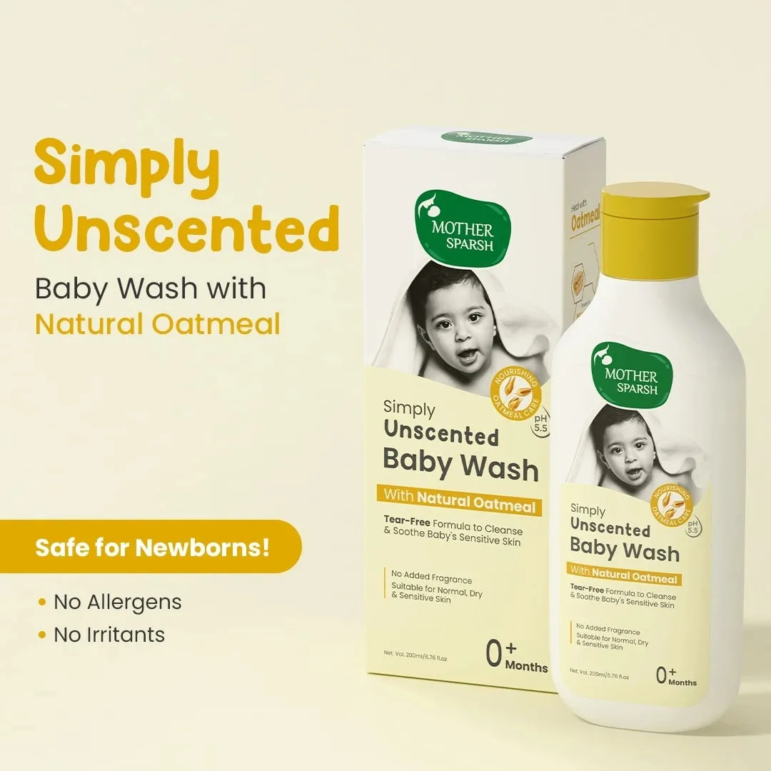 Simply Unscented Baby Wash 200ml