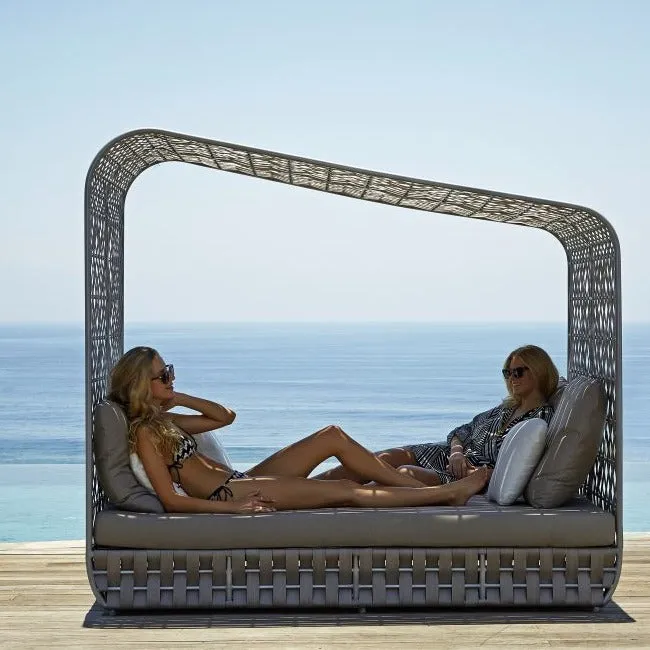 Skyline Design Strips Cabana Rattan Garden Daybed