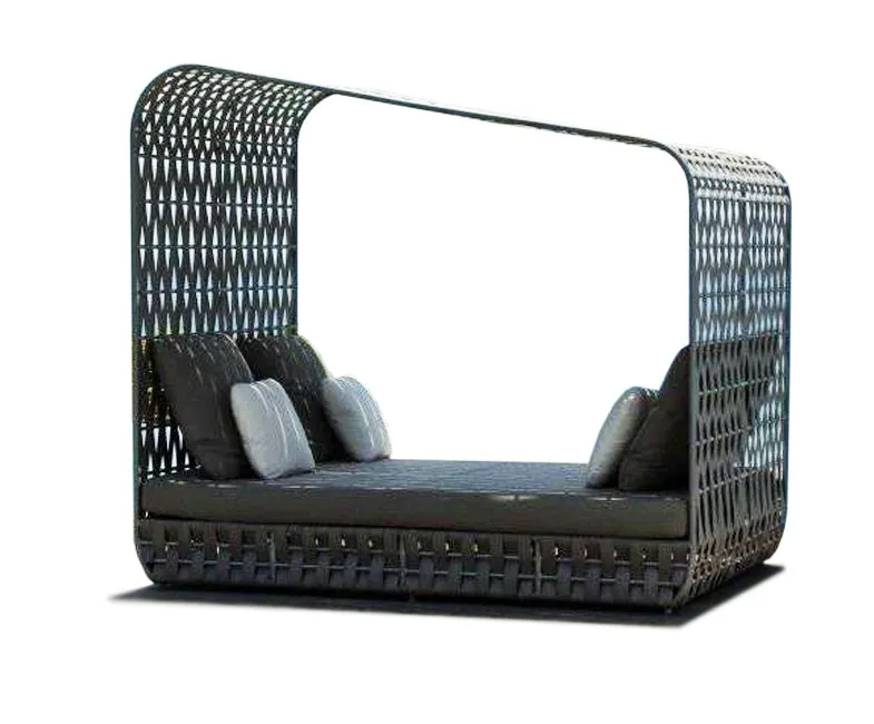 Skyline Design Strips Cabana Rattan Garden Daybed