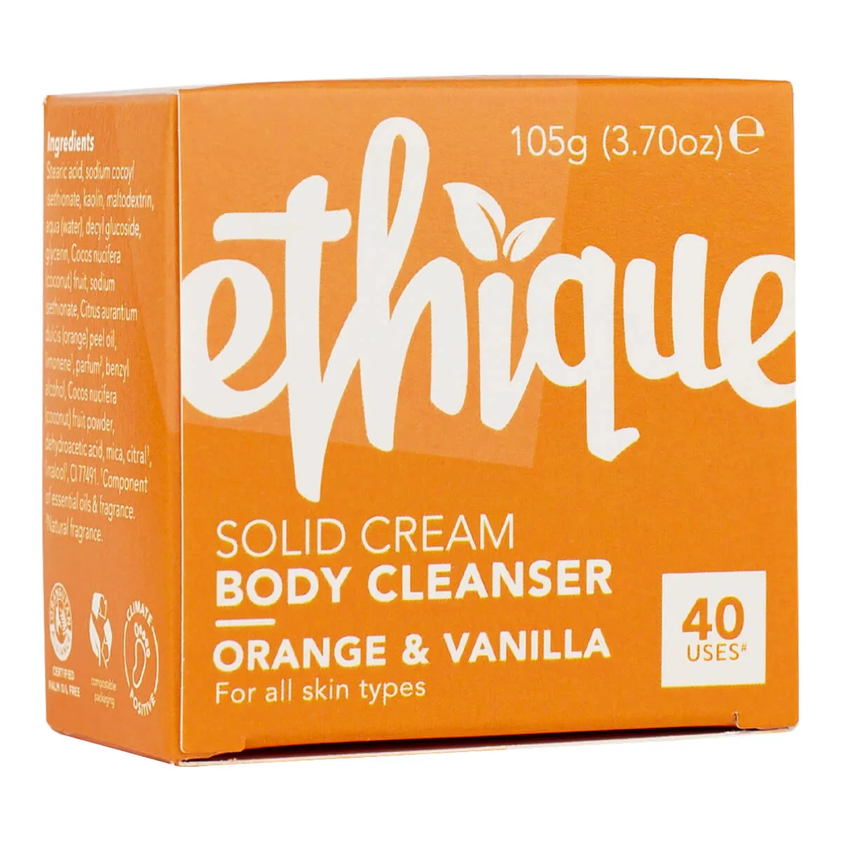 Solid Cream Body Cleanser - Orange & Vanilla