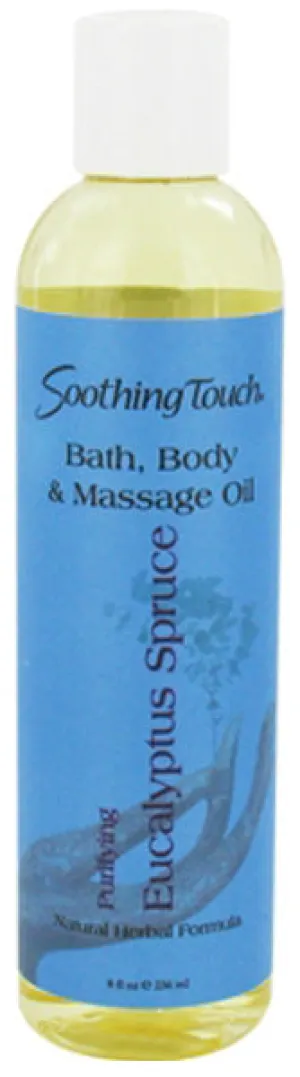 SOOTHING TOUCH - Bath & Body Massage Oil Eucalyptus Spruce - 8 fl. oz. (236 ml)