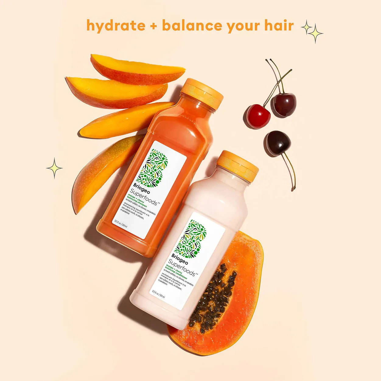 Superfoods Mango and Cherry Balancing Shampoo and Conditioner