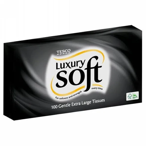 TESCO LUXURY SOFT MANSIZE TISSUES 100`S