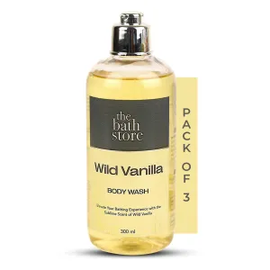 The Bath Store Wild Vanilla Body Wash Shower Gel (Pack of 3) | Body Wash for Men & Women - All Skin Types | Liquid Soap for Bath for a Clean & Fresh Skin | No Sulphates & Parabens - 300ml