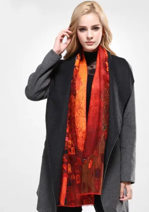 Wool Print Cashmere Scarf